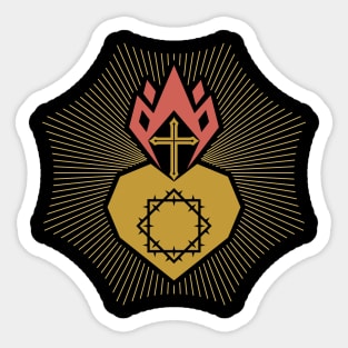 The heart of Christ and the flame of the Spirit Sticker